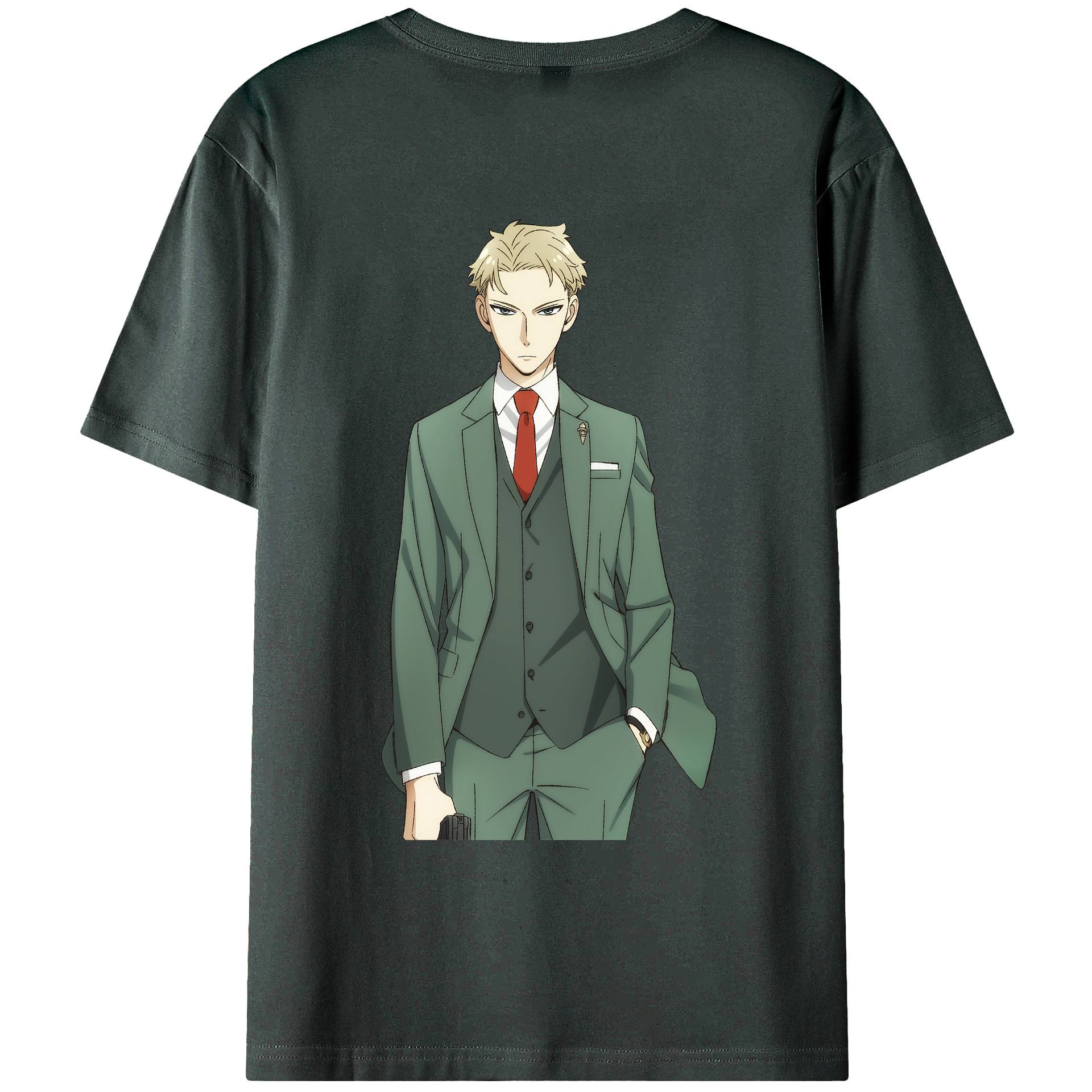 （画像用） SPY×FAMILY间谍家家酒 綿100％ メンズ半袖Tシャツ（バックプリント） 通気性